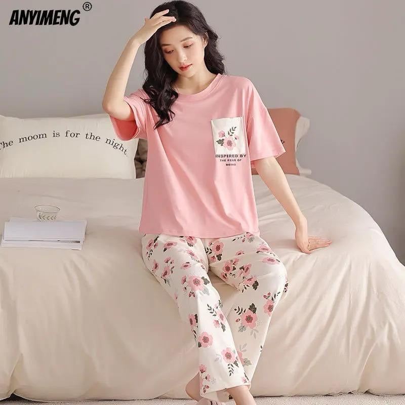 PINK FLOWER PRINTED PJ SET